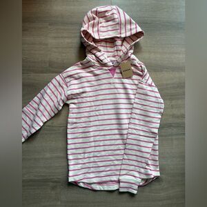 NWT Girls Mini Boden Striped Relaxed hoodie
